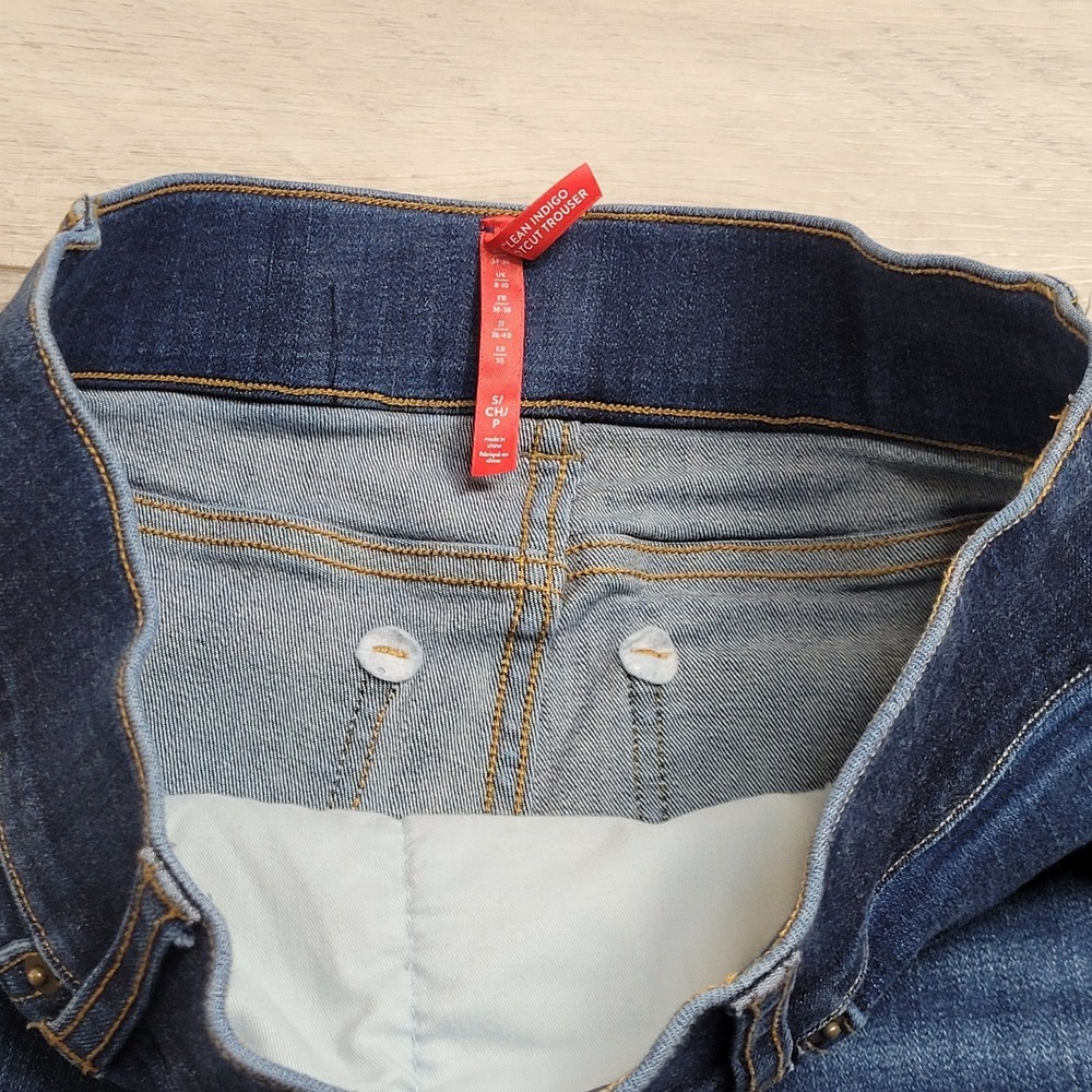 SPANX Jeans Women's S 28x33 Indigo Bootcut Pull‑On Stretch Mid Rise Denim Boho - Picture 9 of 16